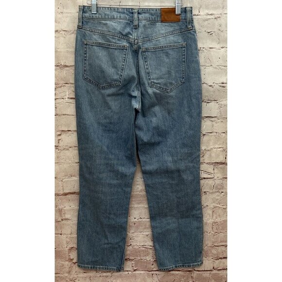 J Crew Womens Classic Straight Jeans Size 27 High Rise Light Wash Stretch Denim - Picture 3 of 5